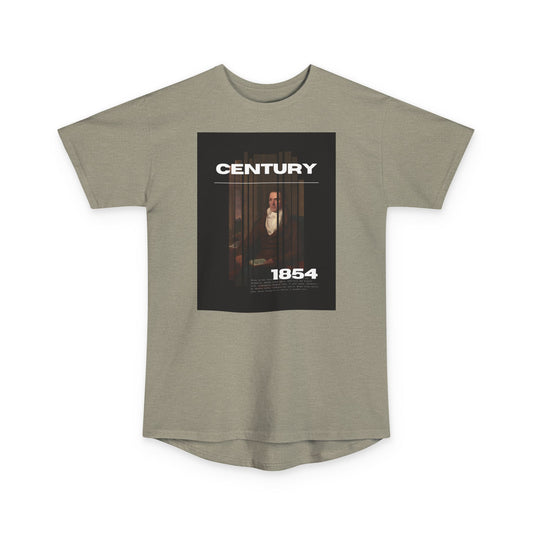 Urban Graphic Tee - Century 1854, Unisex Long Body Tee, Casual Streetwear, Perfect Gift for Art Lovers, Hipster Fashion