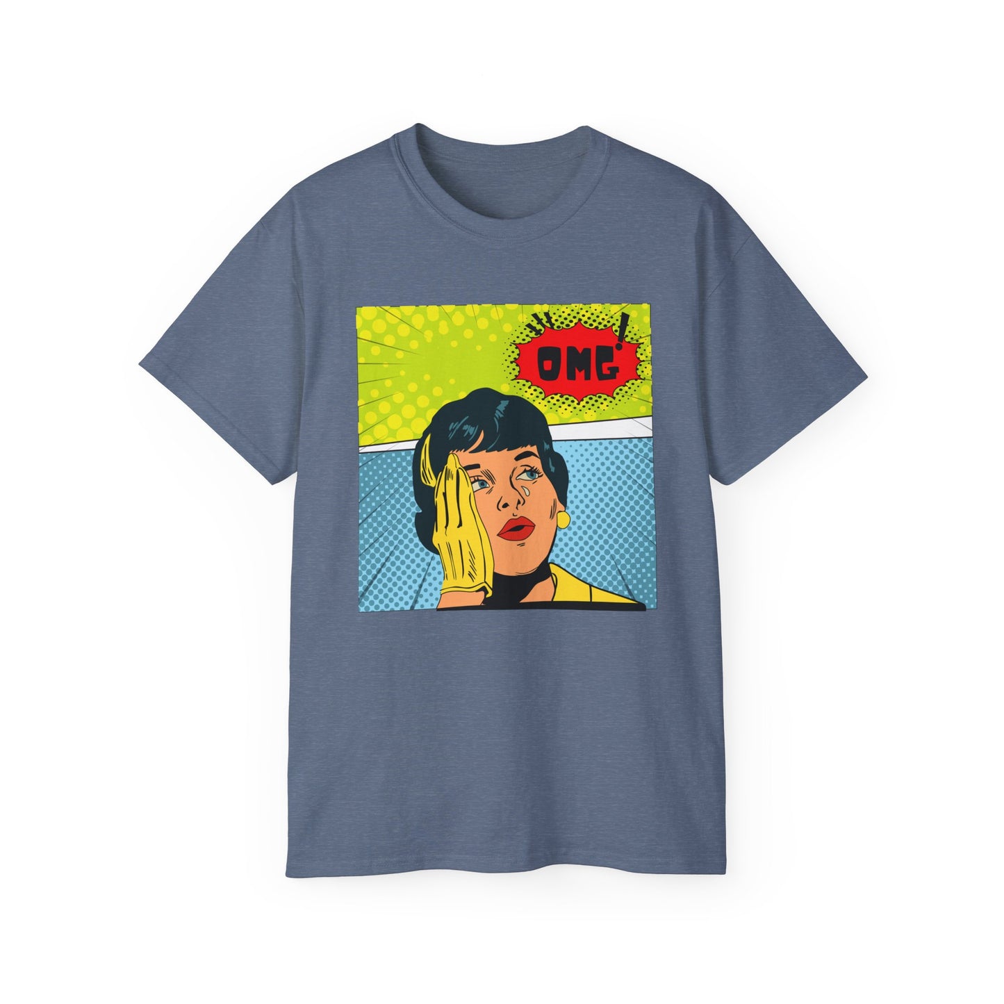 OMG Graphic Unisex Tee | Retro Pop Art T-Shirt, Gift for Trendsetters, Casual Wear, Comic Style, Fun Statement Top