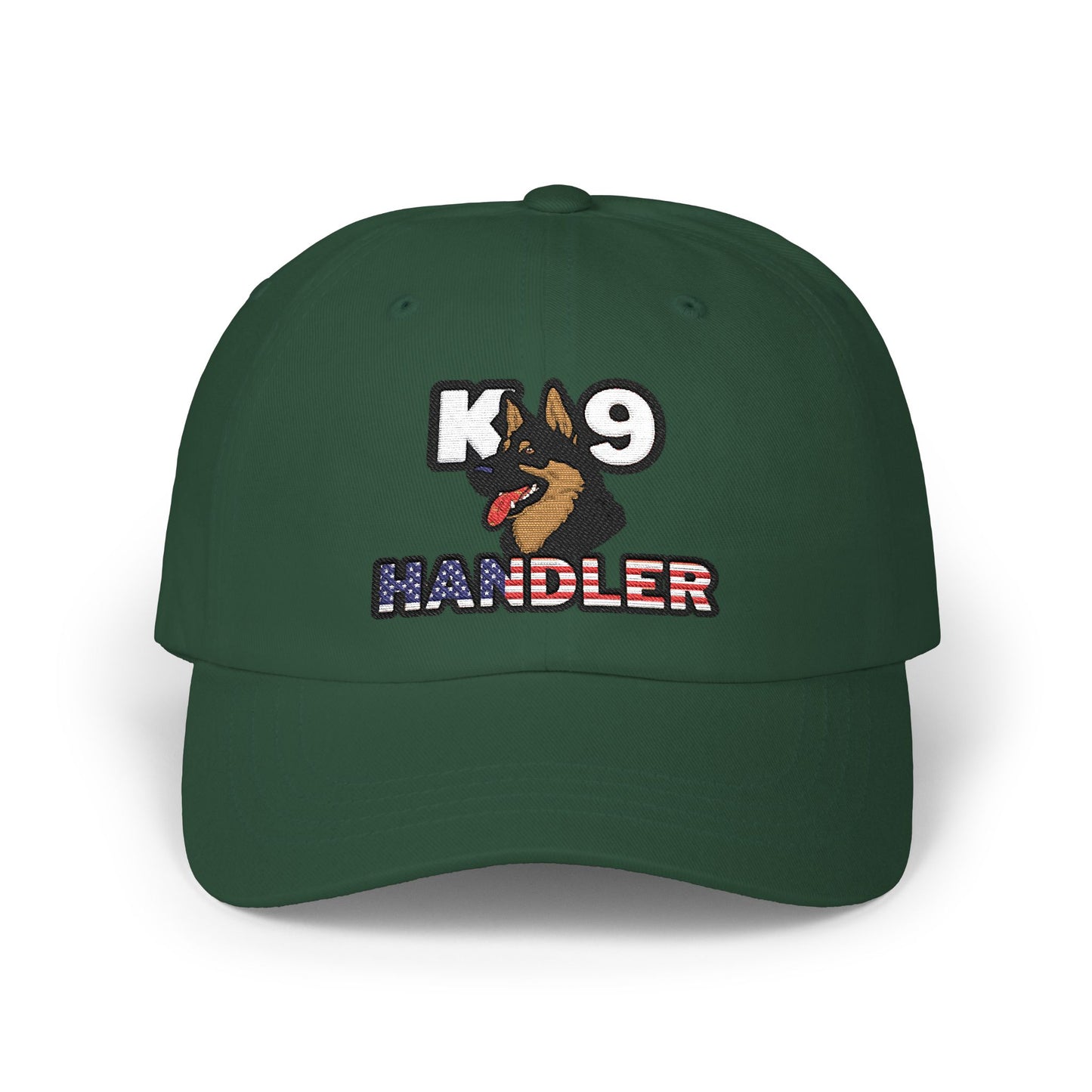 Embroidered K9 Handler Classic Dad Cap Featuring a German Shepherd
