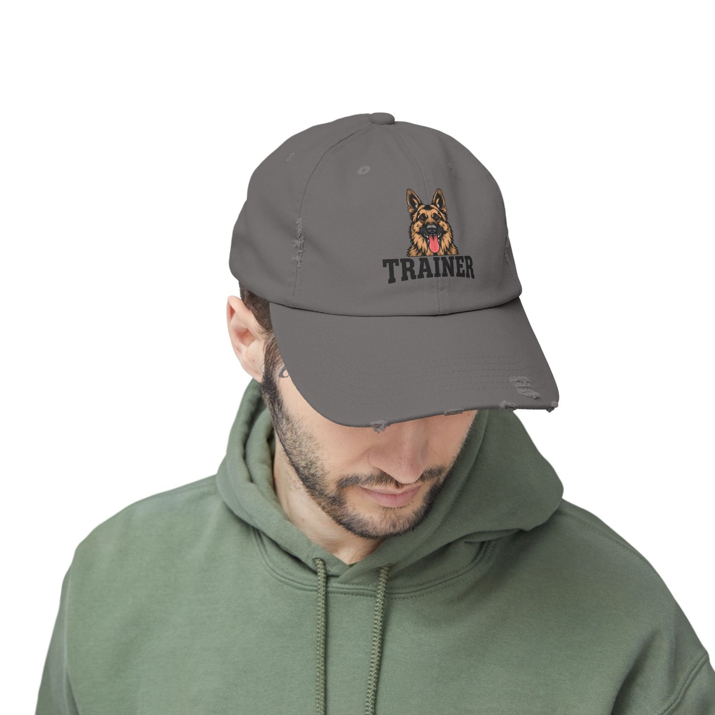 Unisex German Shepherd Trainer Cap, Distressed Hat for Dog Lovers, Perfect Gift for Trainers