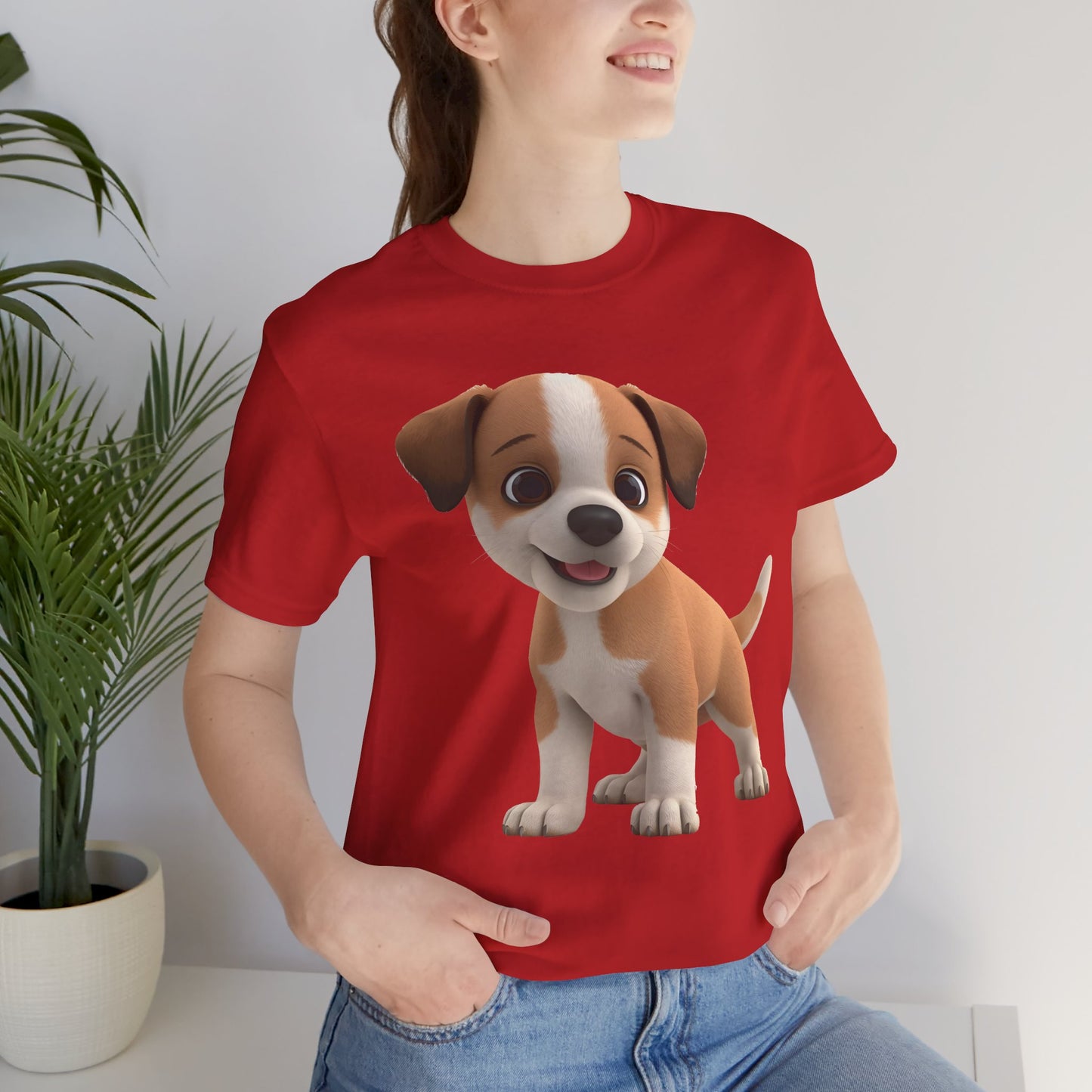 Cute Dog 3D Graphic Tee, Fun Animal Shirt, Dog Lover Gift, Playful Fashion Statement