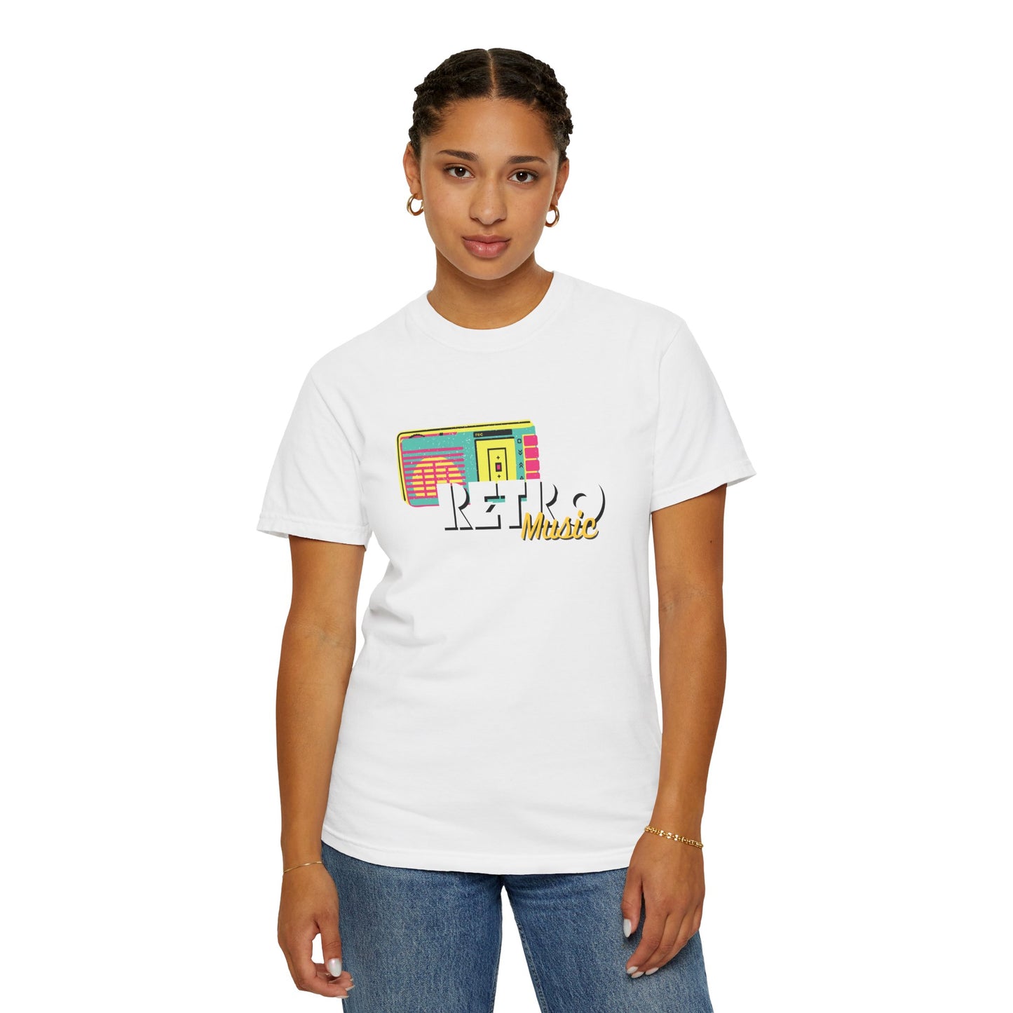Retro Music T-Shirt, Vintage Style Tee, Unisex Garment-Dyed Shirt, Perfect for Music Lovers, Great for Festivals and Gifts