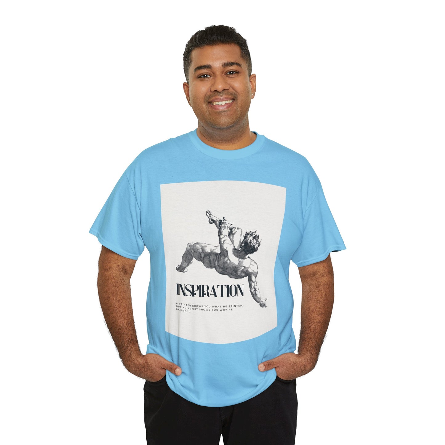 Inspiration Unisex Heavy Cotton Tee, Motivational Shirt, Gift for Artists, Casual Wear, Quote T-Shirt, Birthday Gift