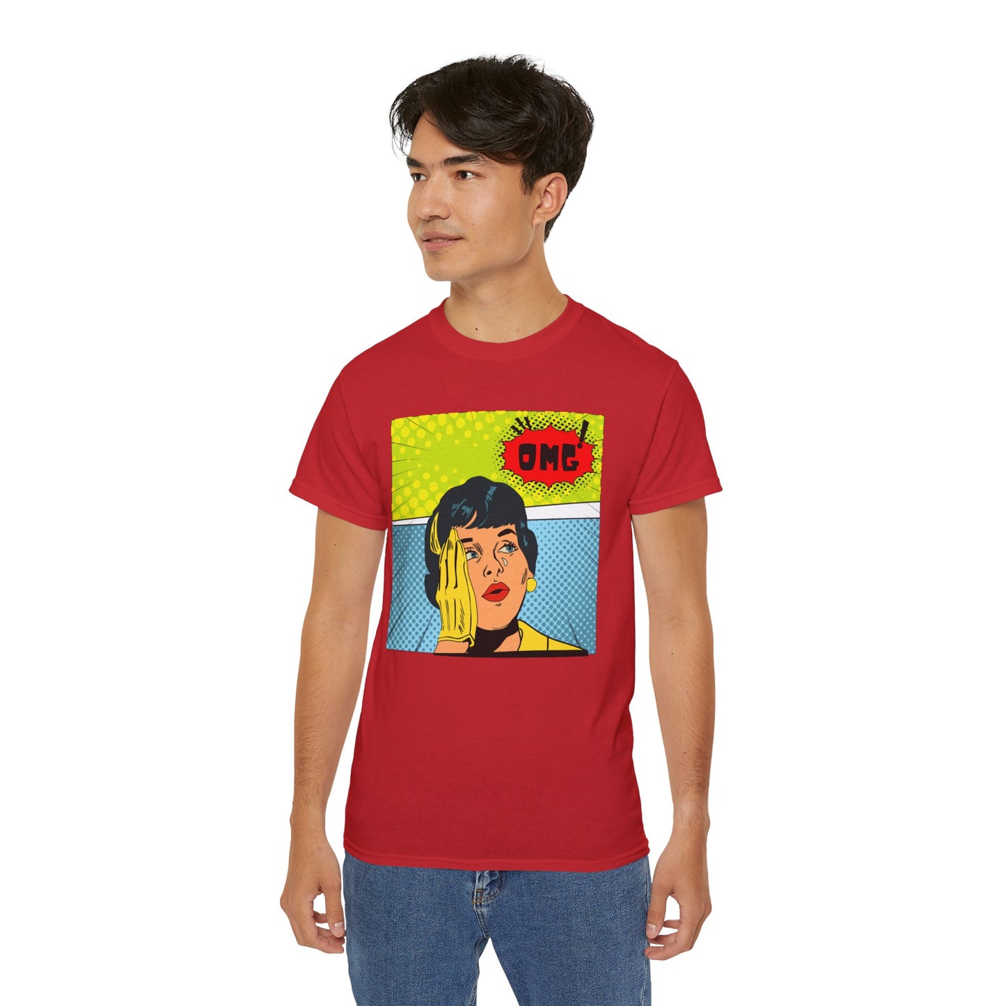 OMG Graphic Unisex Tee | Retro Pop Art T-Shirt, Gift for Trendsetters, Casual Wear, Comic Style, Fun Statement Top