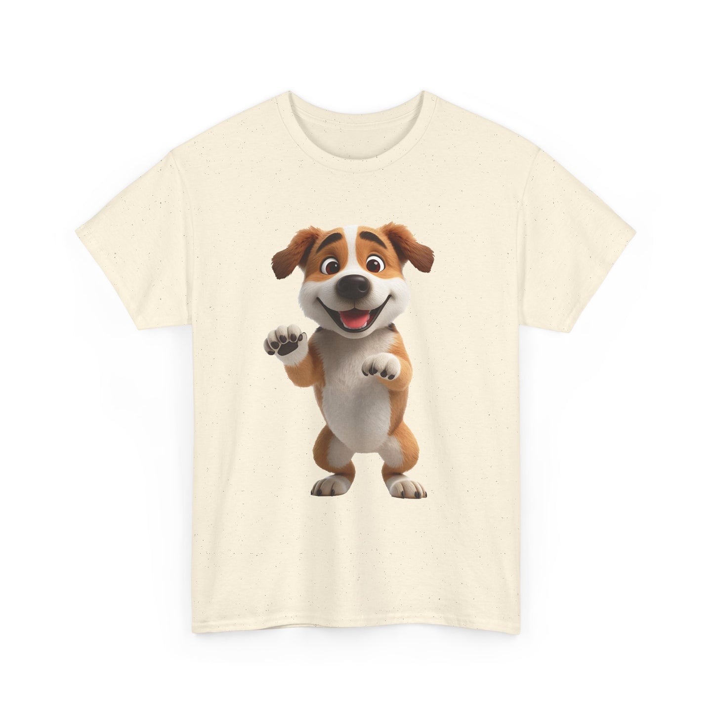 Cute Dog 3D Graphic Tee, Unisex Heavy Cotton T-Shirt, Dog Lover Gift, Fun Casual Wear