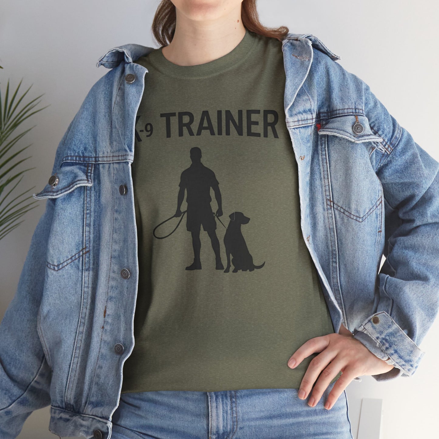 K-9 Trainer  Heavy Cotton T-Shirt, Dog Owner Gift, Police Dog Shirt, Animal Enthusiast Apparel, Casual Style Tee