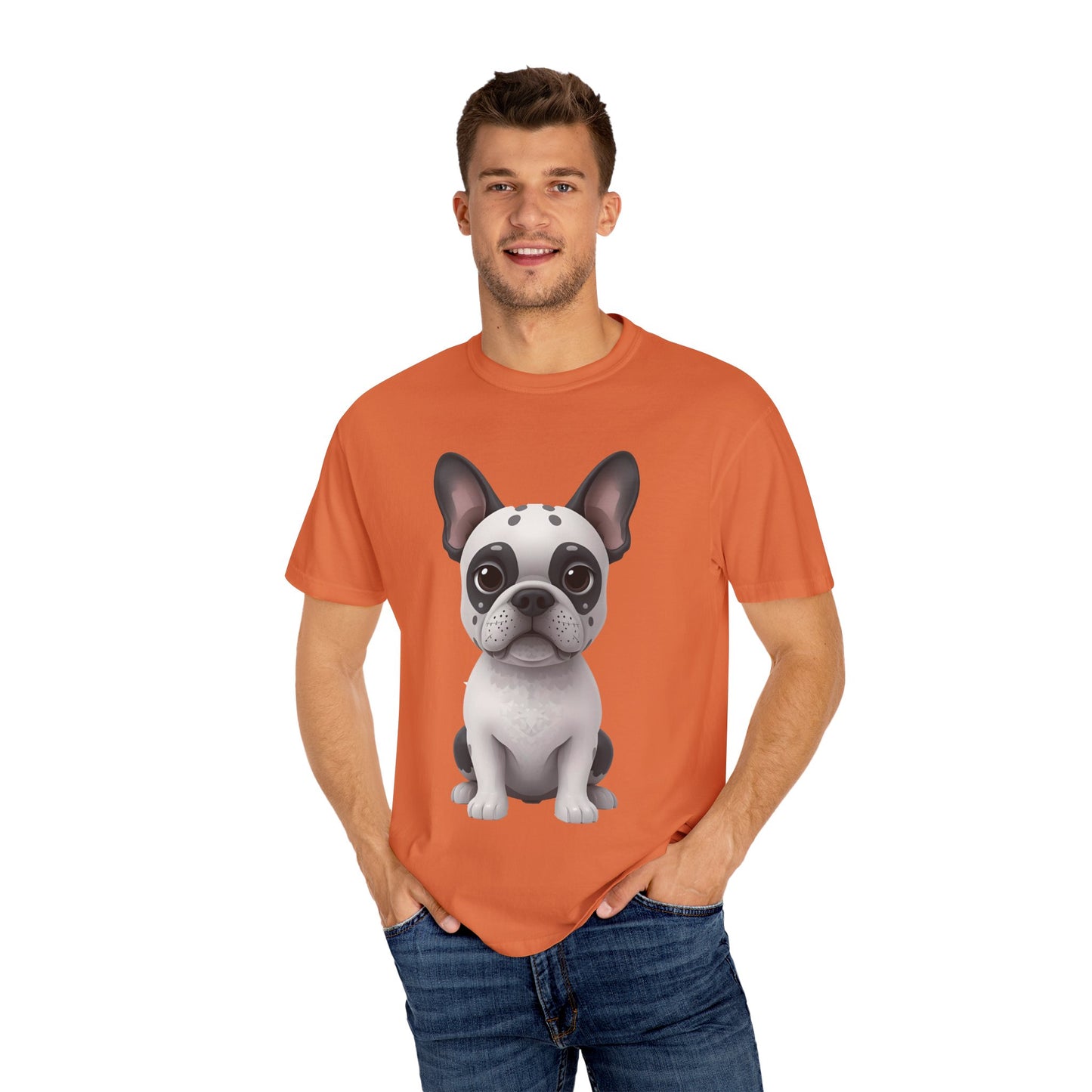 Cute 3D Design French Bulldog Unisex T-shirt, Animal Lover Gift
