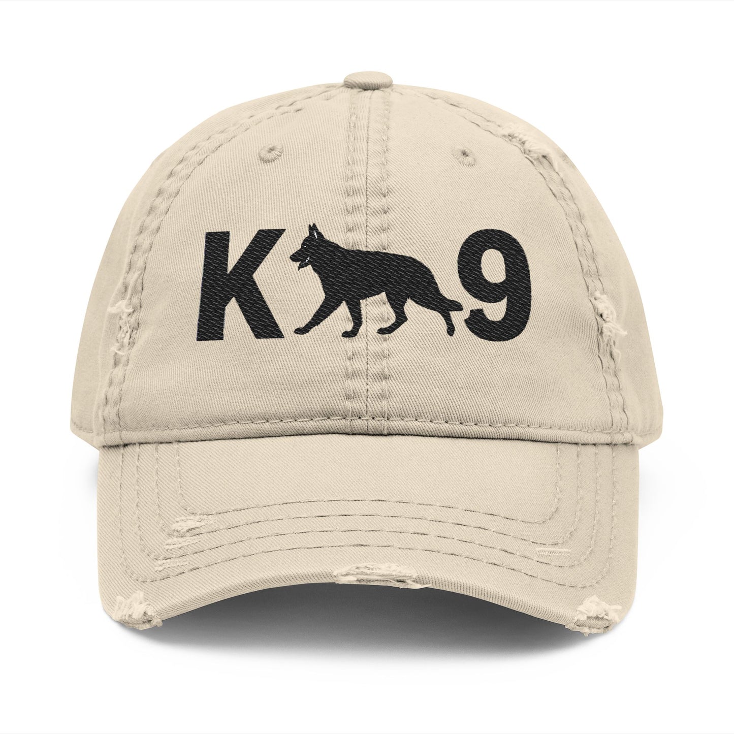Embroidered K9 Distressed Dad Hat, Vintage Baseball Cap, Casual Summer Accessory