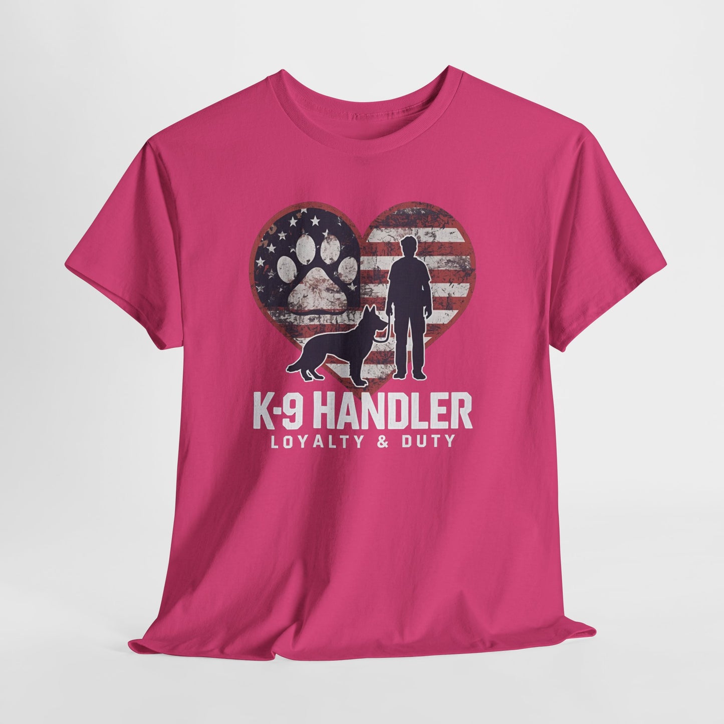 K-9 Handler Heart Tee | Loyalty & Duty T-Shirt | Dog Lover Gift, Police Support Shirt