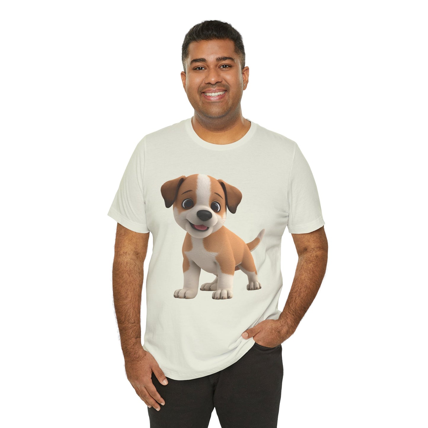 Cute Dog 3D Graphic Tee, Fun Animal Shirt, Dog Lover Gift, Playful Fashion Statement