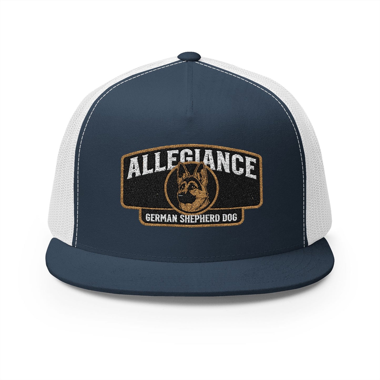 German Shepherd Embroidered 5 Panel Trucker Cap | Allegiance | Perfect Gift for Dog Lovers