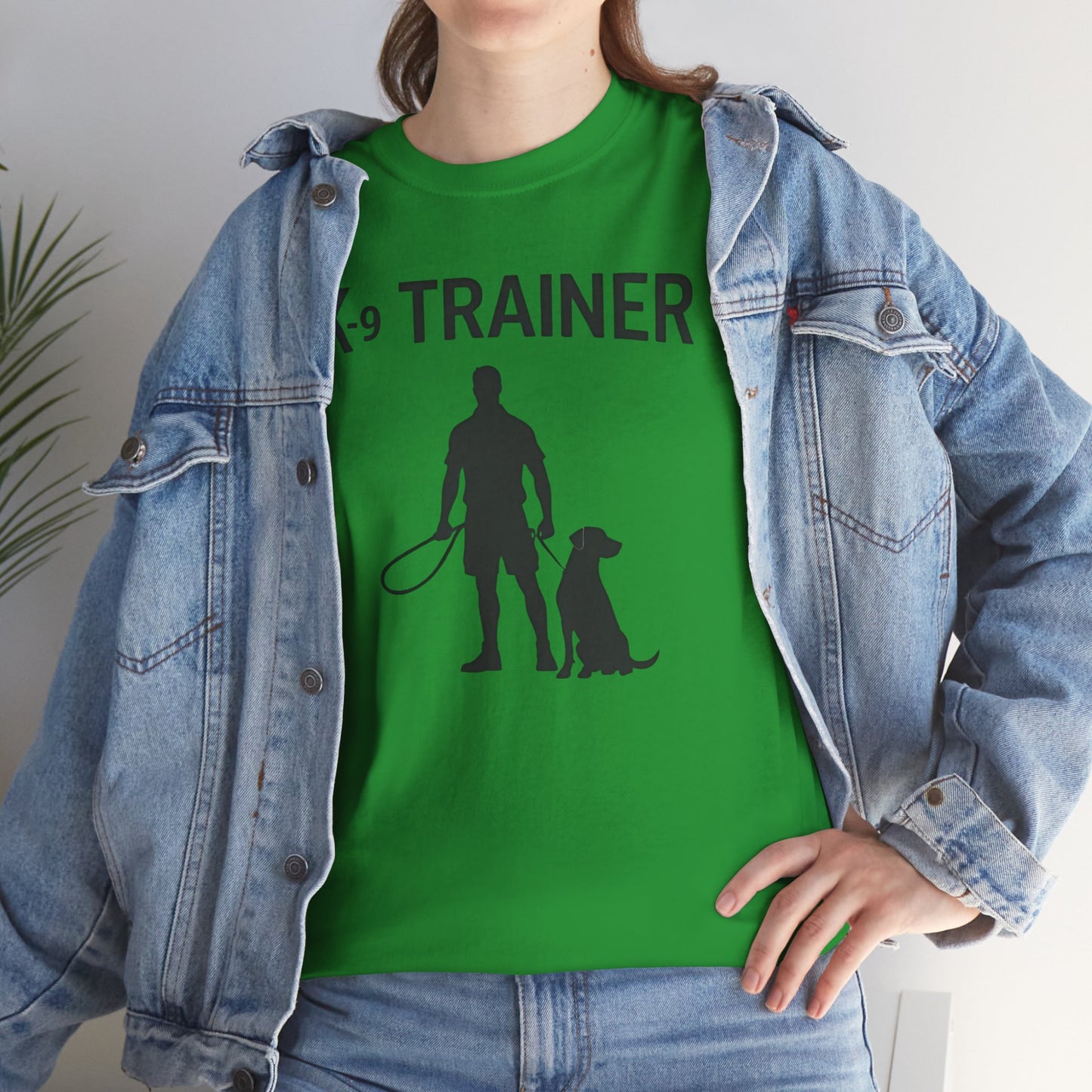 K-9 Trainer  Heavy Cotton T-Shirt, Dog Owner Gift, Police Dog Shirt, Animal Enthusiast Apparel, Casual Style Tee
