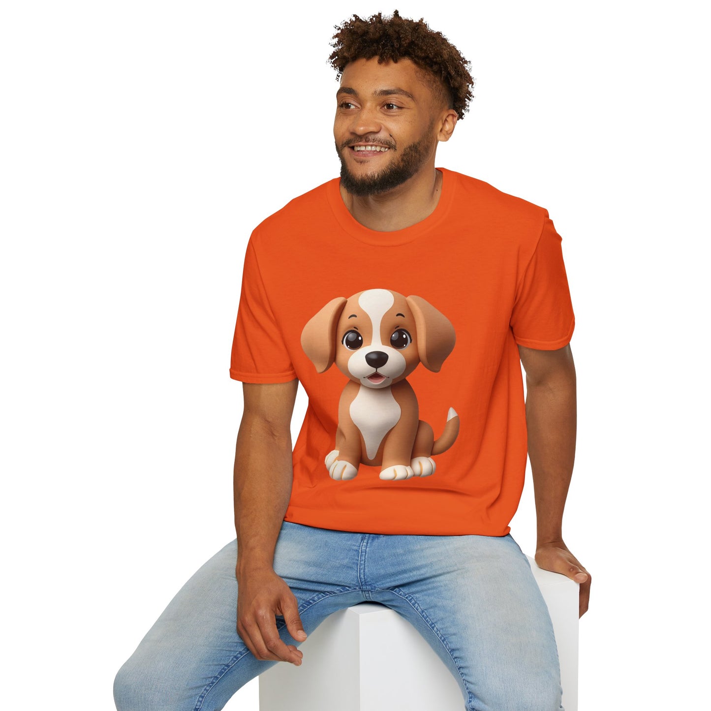 Adorable Puppy 3D Graphic T-Shirt for Dog Lovers, Cute Pet Shirt