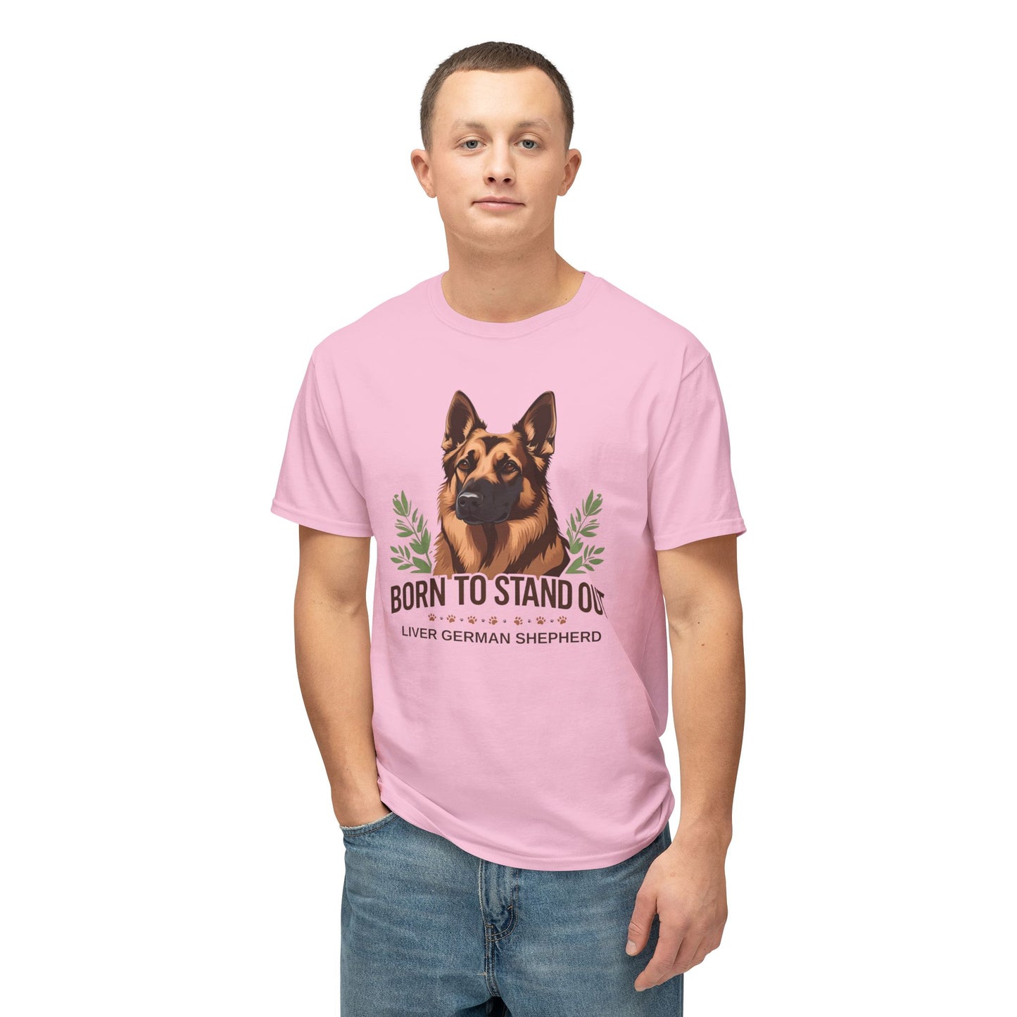 Born to Stand Out Unisex Dog Lover T-Shirt, Liver German Shepherd Shirt, Pet Owner Gift, Animal Lover Apparel, Birthday Gift Idea, Summer Style