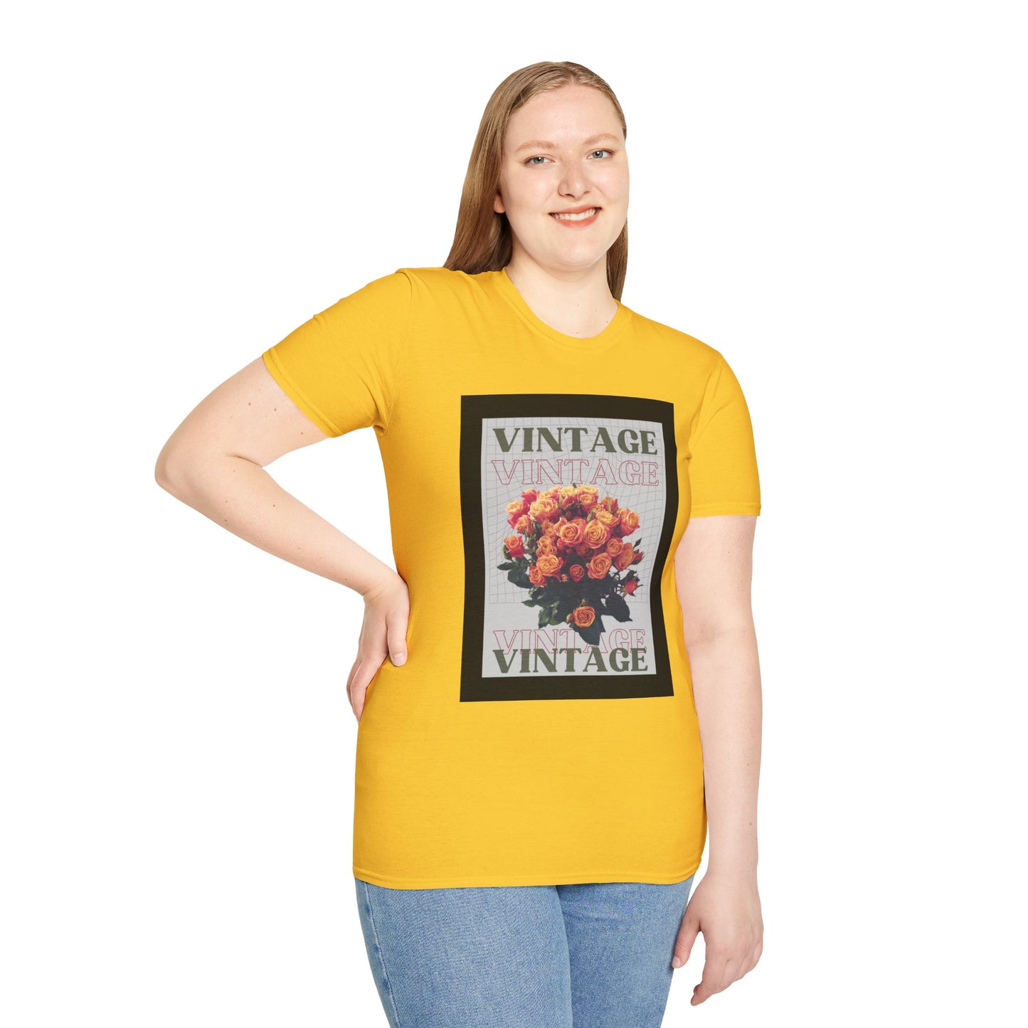 Vintage Floral Graphic Unisex T-Shirt, Retro Tee, Casual Wear, Gift for Her, Vintage Aesthetic, Flower Print Shirt