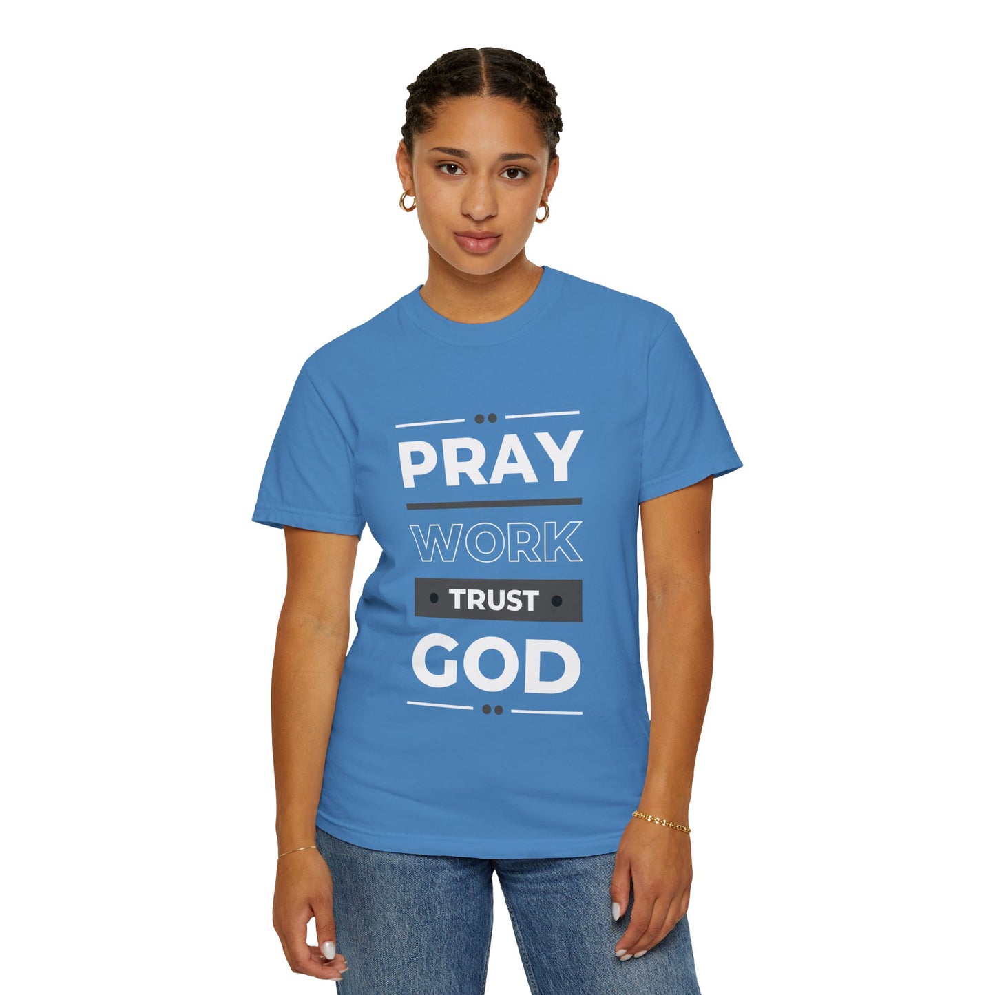 Faith-Inspired Garment-Dyed T-shirt, Inspirational Tee, God Trust Shirt, Religious Apparel, Motivational Gift, Unisex Fashion