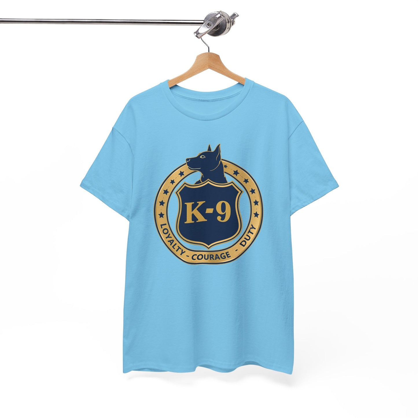 K-9 Police Unisex Heavy Cotton Tee - Loyalty Courage Duty | Dog Lover Gift, Law Enforcement Apparel, Dog Training Shirt