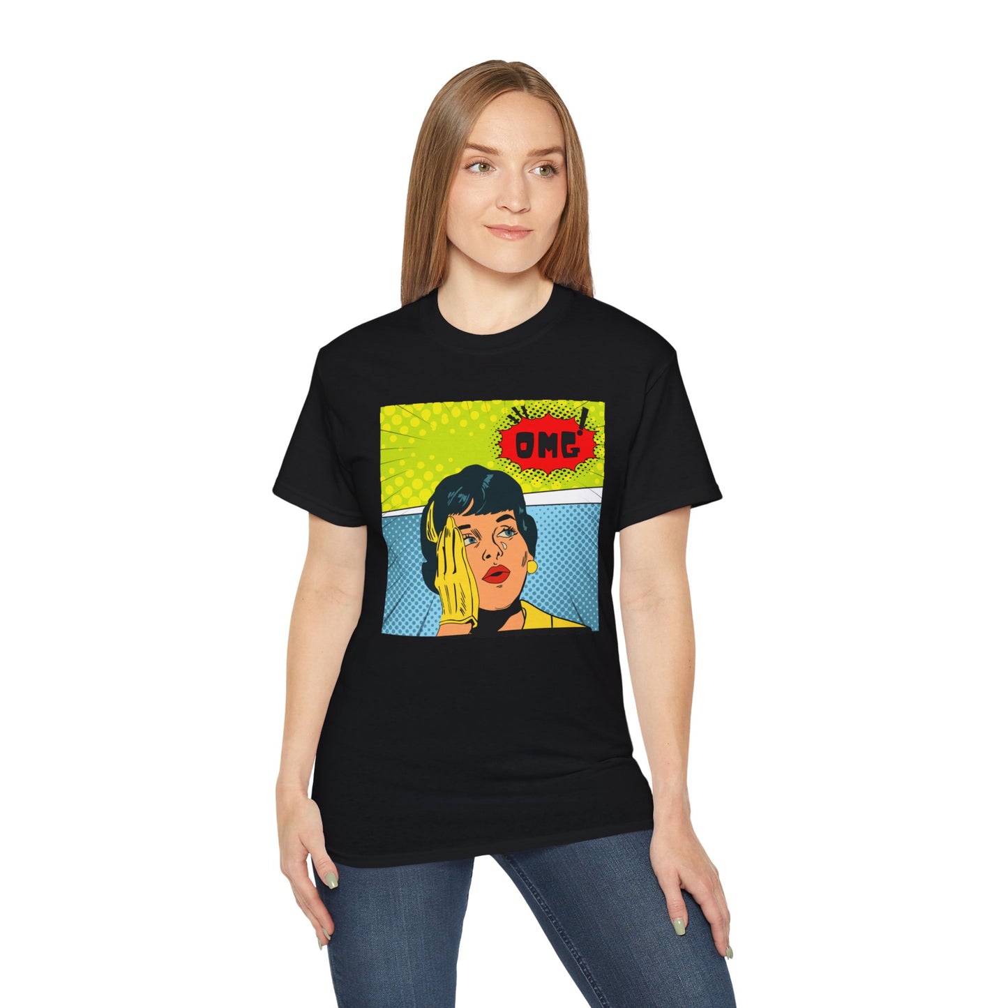 OMG Graphic Unisex Tee | Retro Pop Art T-Shirt, Gift for Trendsetters, Casual Wear, Comic Style, Fun Statement Top