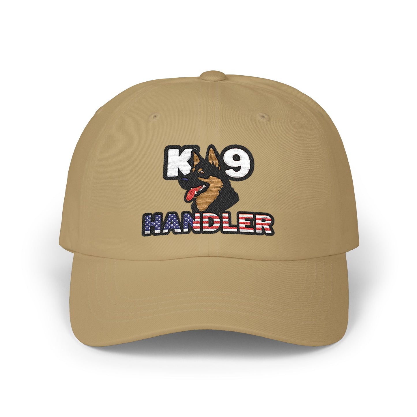 Embroidered K9 Handler Classic Dad Cap Featuring a German Shepherd