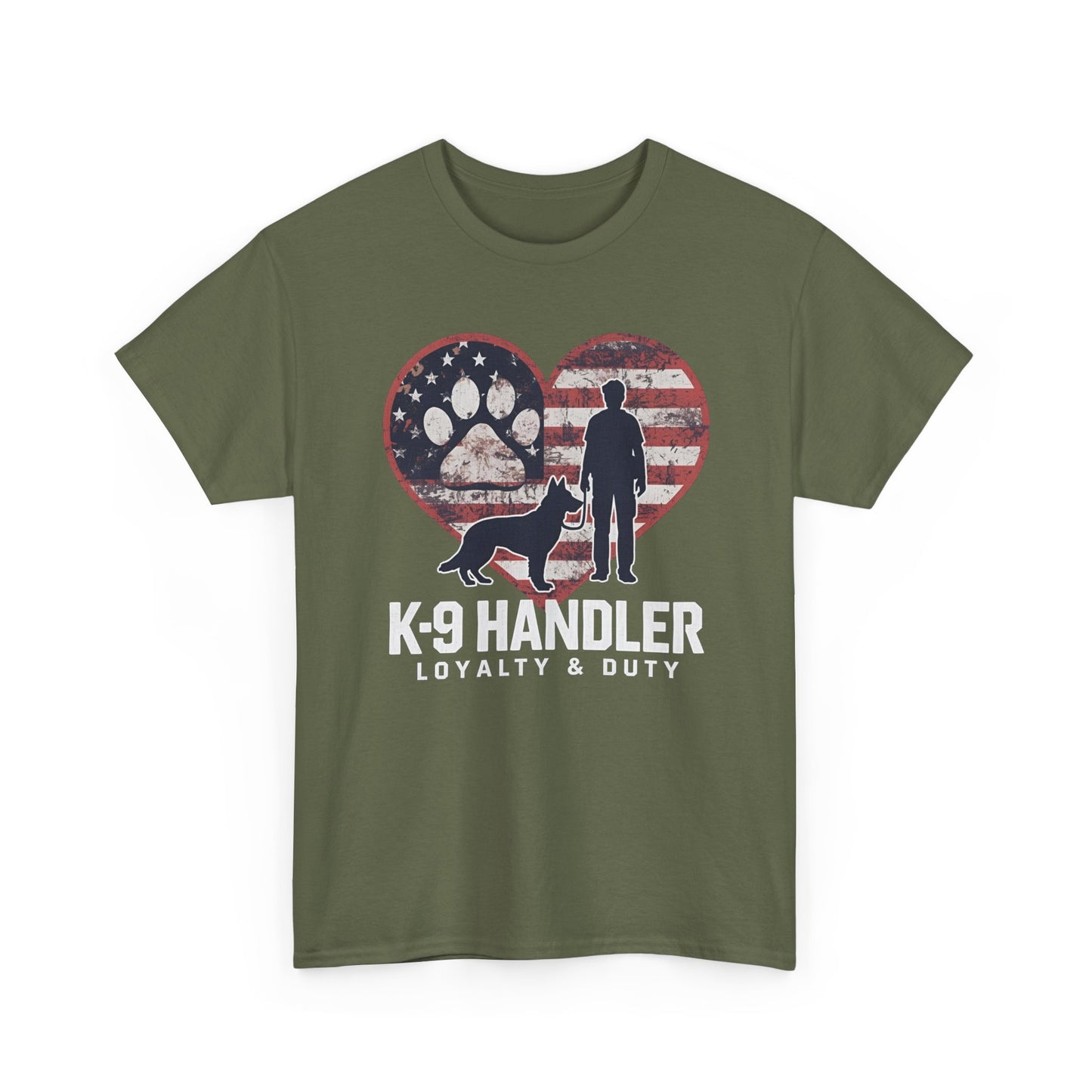 K-9 Handler Heart Tee | Loyalty & Duty T-Shirt | Dog Lover Gift, Police Support Shirt