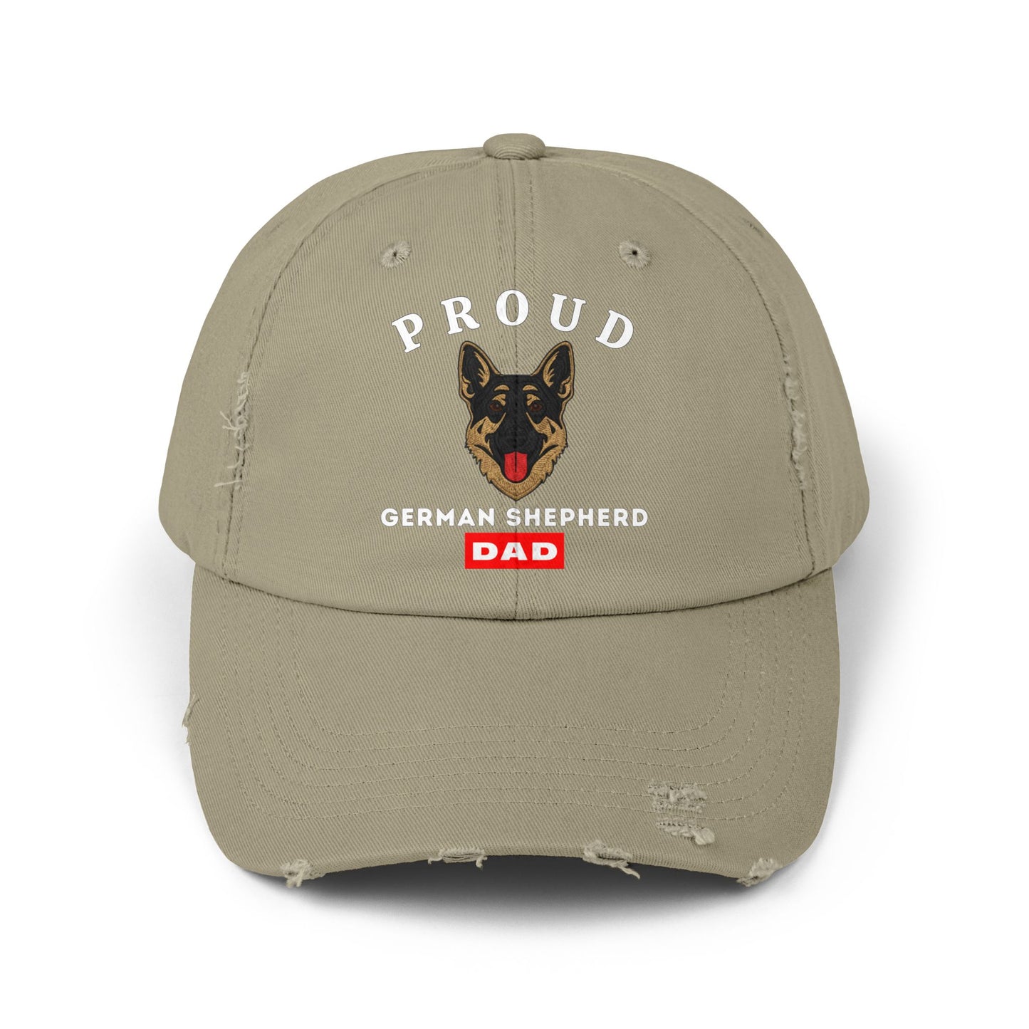 Proud German Shepherd Dad Distressed Cap - Unisex Pet Lover Hat