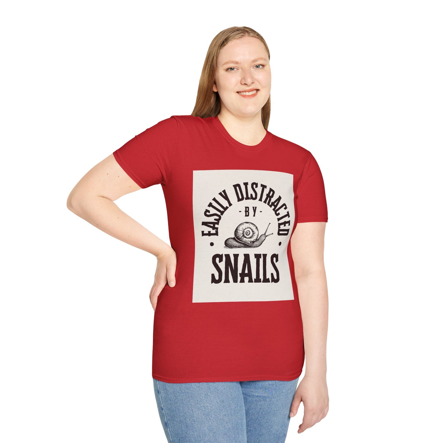 Easily Distracted by Snails Vintage T-Shirt, Funny Snail Tee, Gift for Nature Lovers, Humorous Graphic Shirt, Cute Casual Wear