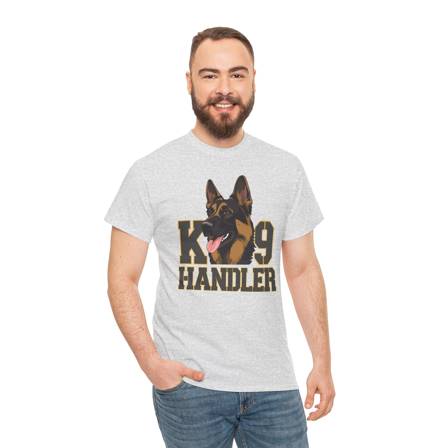 German Shepherd K9 Handler Tee, Perfect for Dog Lovers, Gift for Pet Owners, Unisex Cotton T-Shirt