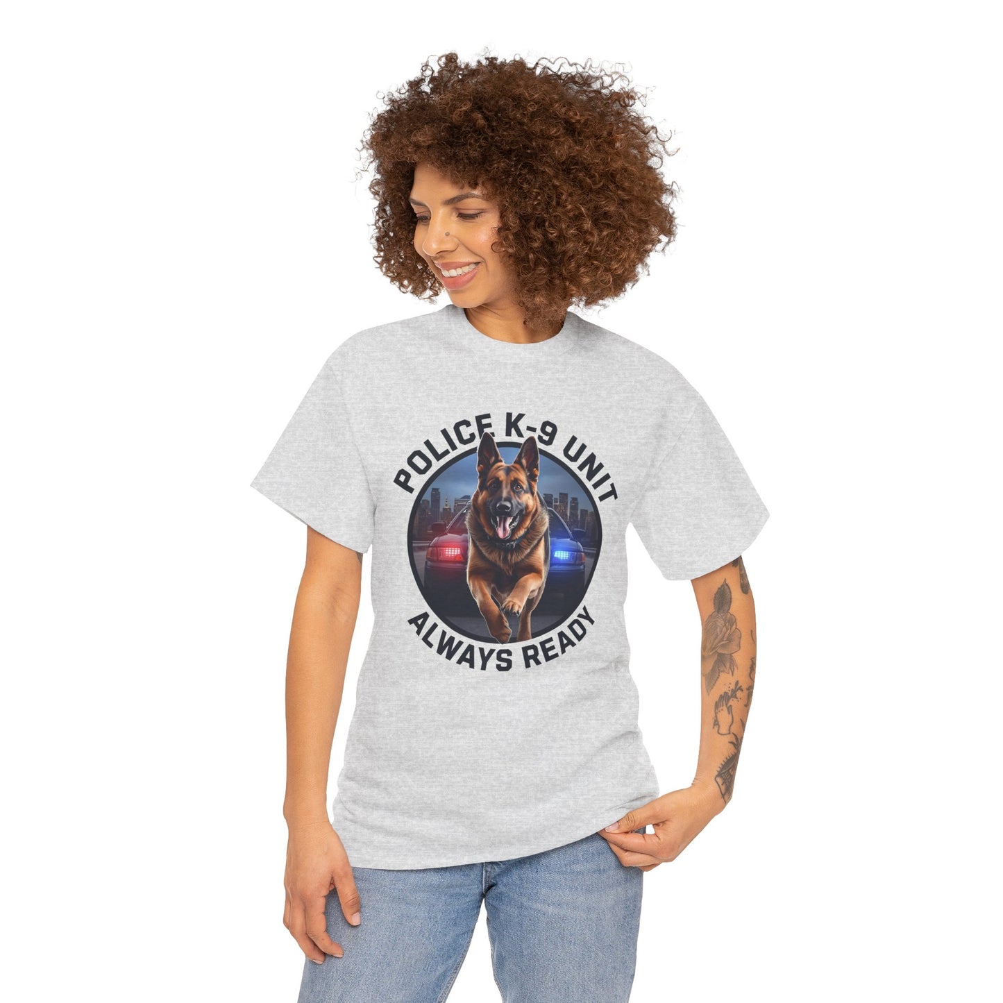 Police K-9 Unit Tee, Always Ready Graphic Tee, Dog Lover Gift, Police Support Shirt, Police Dog Merchandise