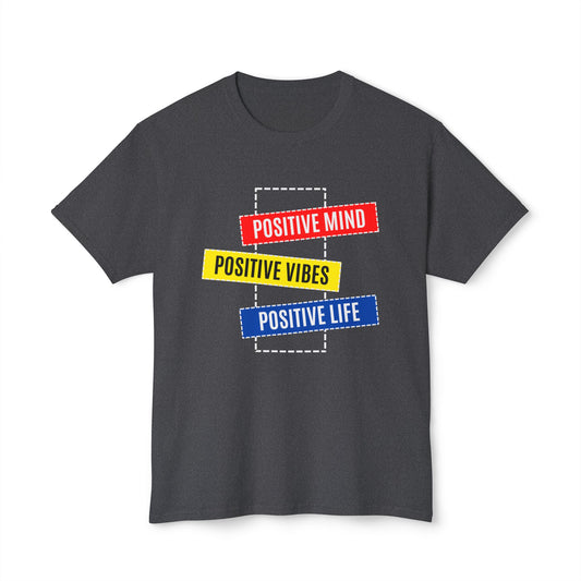 Positive Mind, Vibe, Life Graphic T-Shirt, Comfort Tee, Motivational Shirt, Inspirational Gift, Unisex Casual Wear