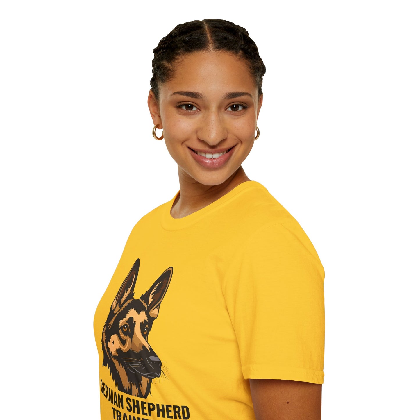 German Shepherd Trainer Unisex Softstyle T-Shirt, Dog Lover Gift, Pet Trainer Apparel