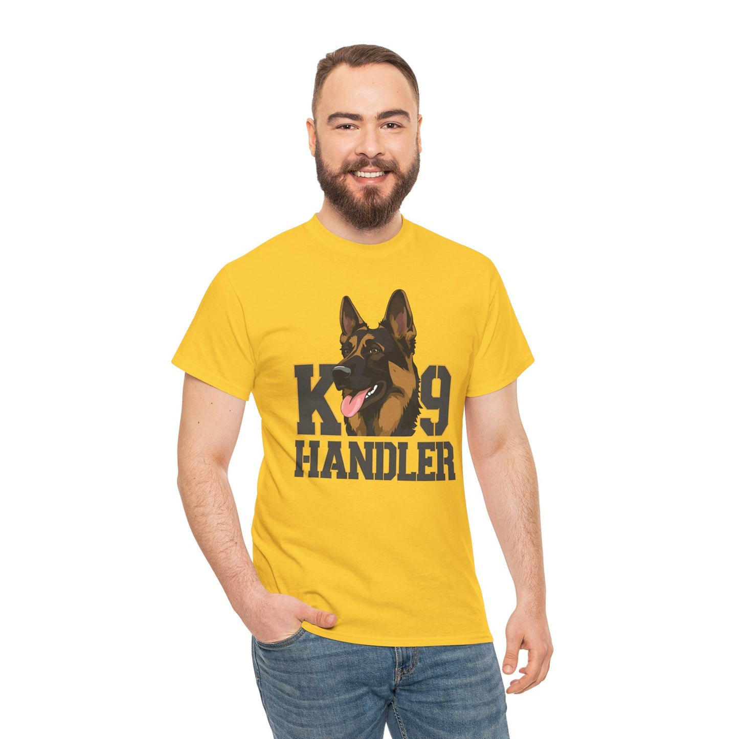 German Shepherd K9 Handler Tee, Perfect for Dog Lovers, Gift for Pet Owners, Unisex Cotton T-Shirt