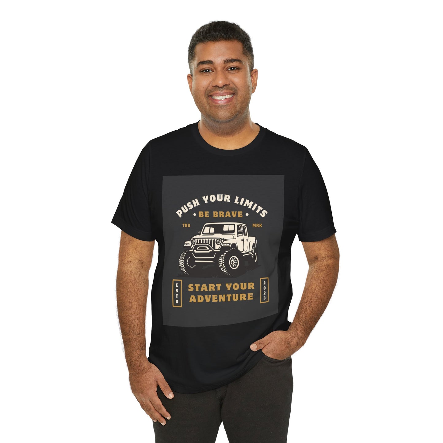 Push Your Limits Adventure-Inspiring Unisex Jersey Tee, Outdoor Shirt, Motivational T-Shirt, Gift for Adventurers, Hiking Apparel, Travel Tee