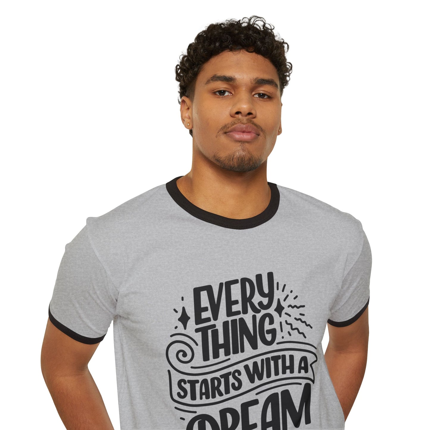 Inspirational Dream T-Shirt - Everything Starts With a Dream, Unisex Cotton Tee for Motivation, Gift for Dreamers, Positive Quote Tee