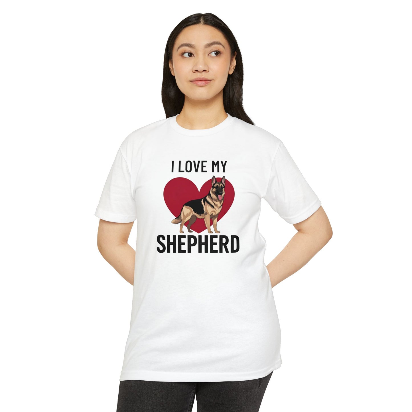 I Love My German Shepherd T-Shirt, Dog Lover Shirt, Pet Owner Tee, Animal Lover Gift, Birthday Gift for Dog Owners, Casual Wear