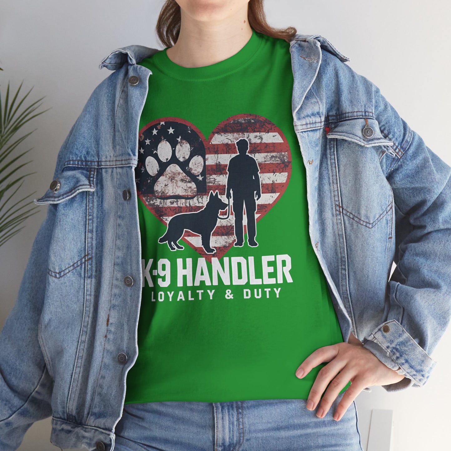 K-9 Handler Heart Tee | Loyalty & Duty T-Shirt | Dog Lover Gift, Police Support Shirt