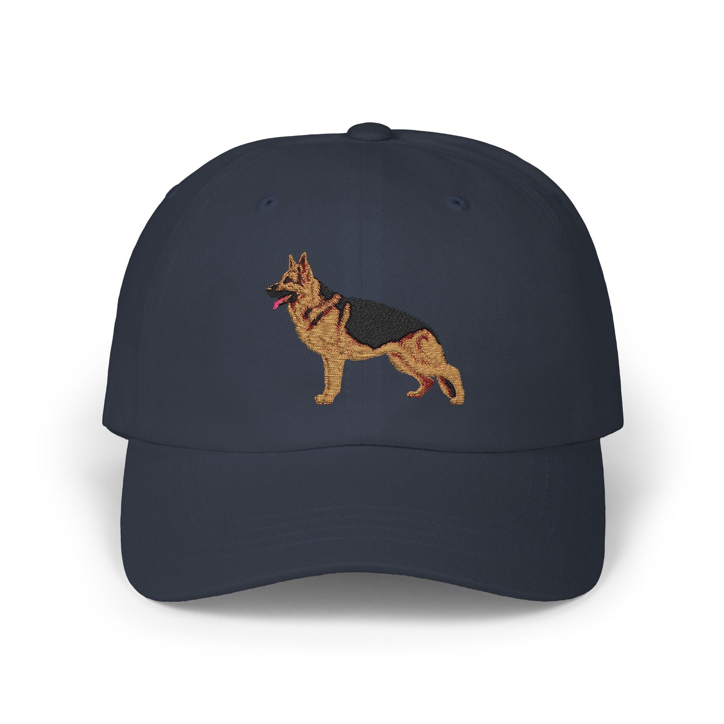 Embroidered Dog Dad Cap - German Shepherd Standing in a Show Stance