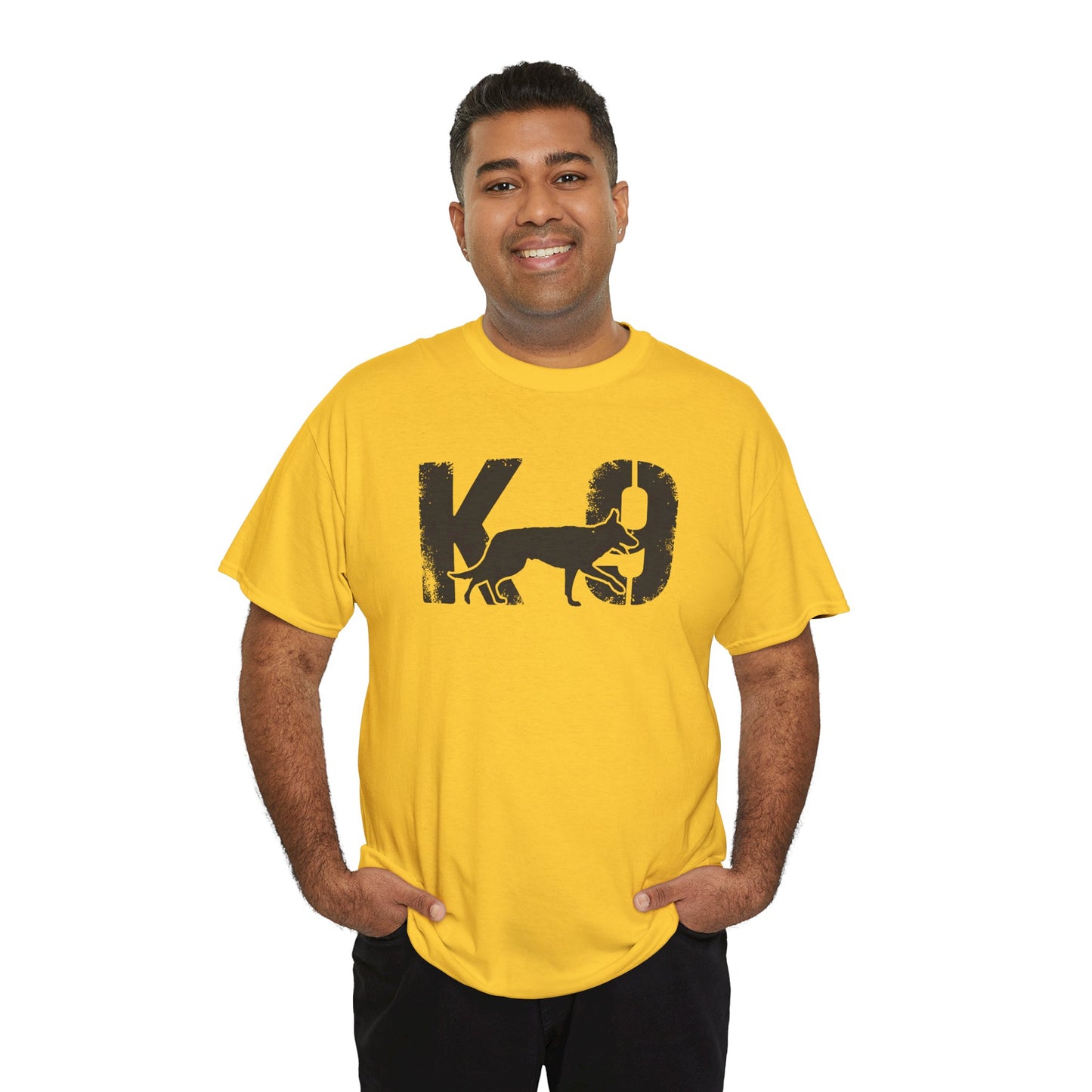 K-9 Dog Lover's Unisex Heavy Cotton Tee | T-Shirt for K-9 Handler | Dog Between K and 9 Design