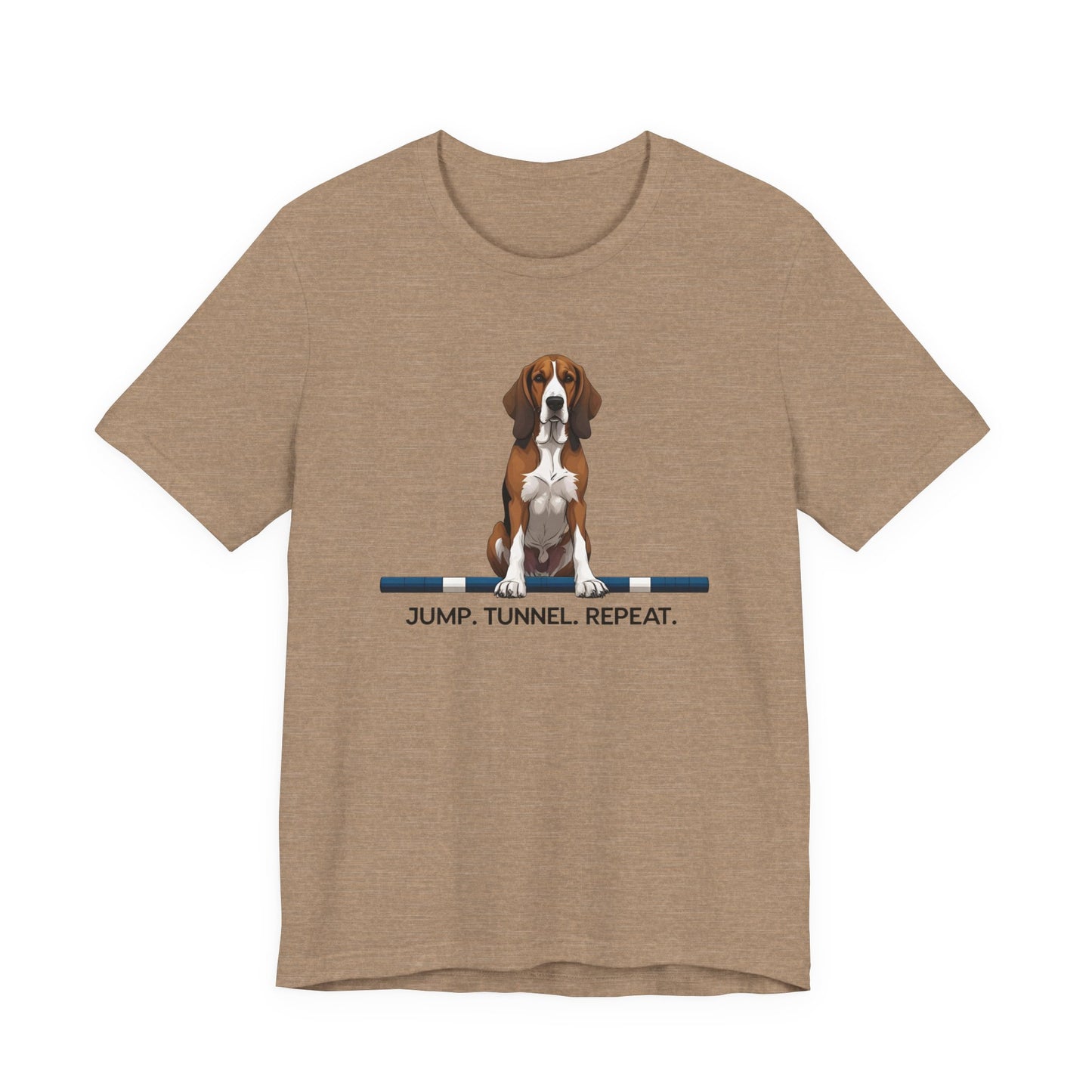 Dog Agility Tee, Fun Pet Lover Shirt, Jump Tunnel Repeat T-Shirt, Dog Enthusiast Apparel, Gift for Dog Owners