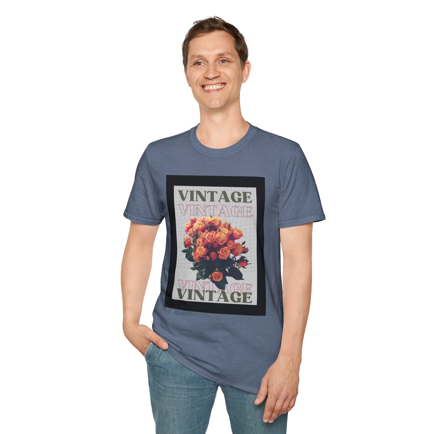 Vintage Floral Graphic Unisex T-Shirt, Retro Tee, Casual Wear, Gift for Her, Vintage Aesthetic, Flower Print Shirt
