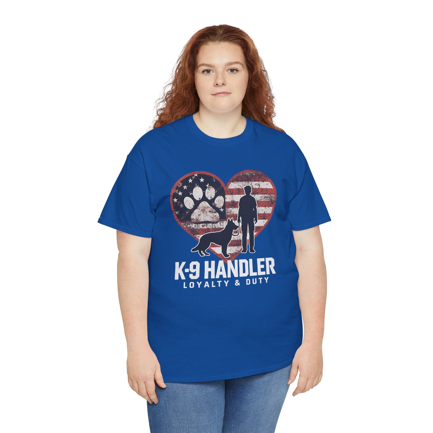 K-9 Handler Heart Tee | Loyalty & Duty T-Shirt | Dog Lover Gift, Police Support Shirt