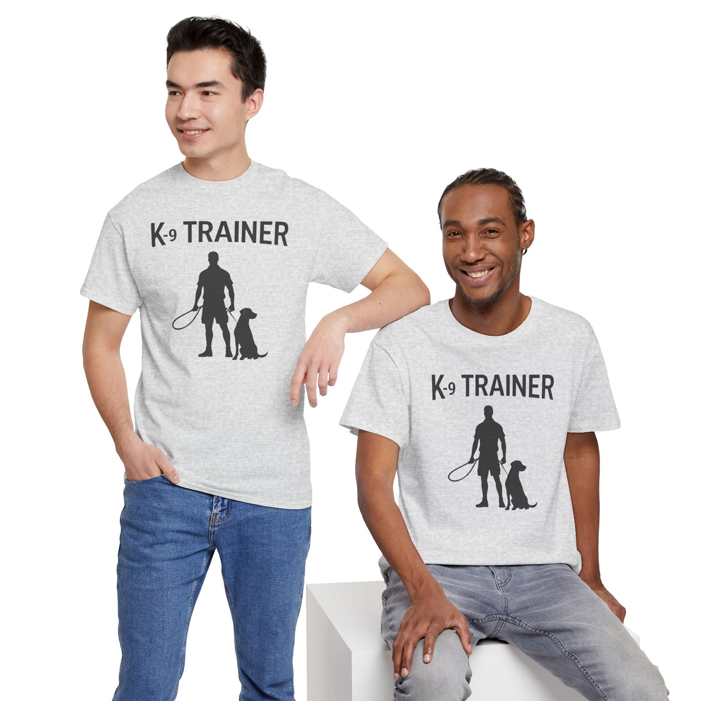 K-9 Trainer  Heavy Cotton T-Shirt, Dog Owner Gift, Police Dog Shirt, Animal Enthusiast Apparel, Casual Style Tee