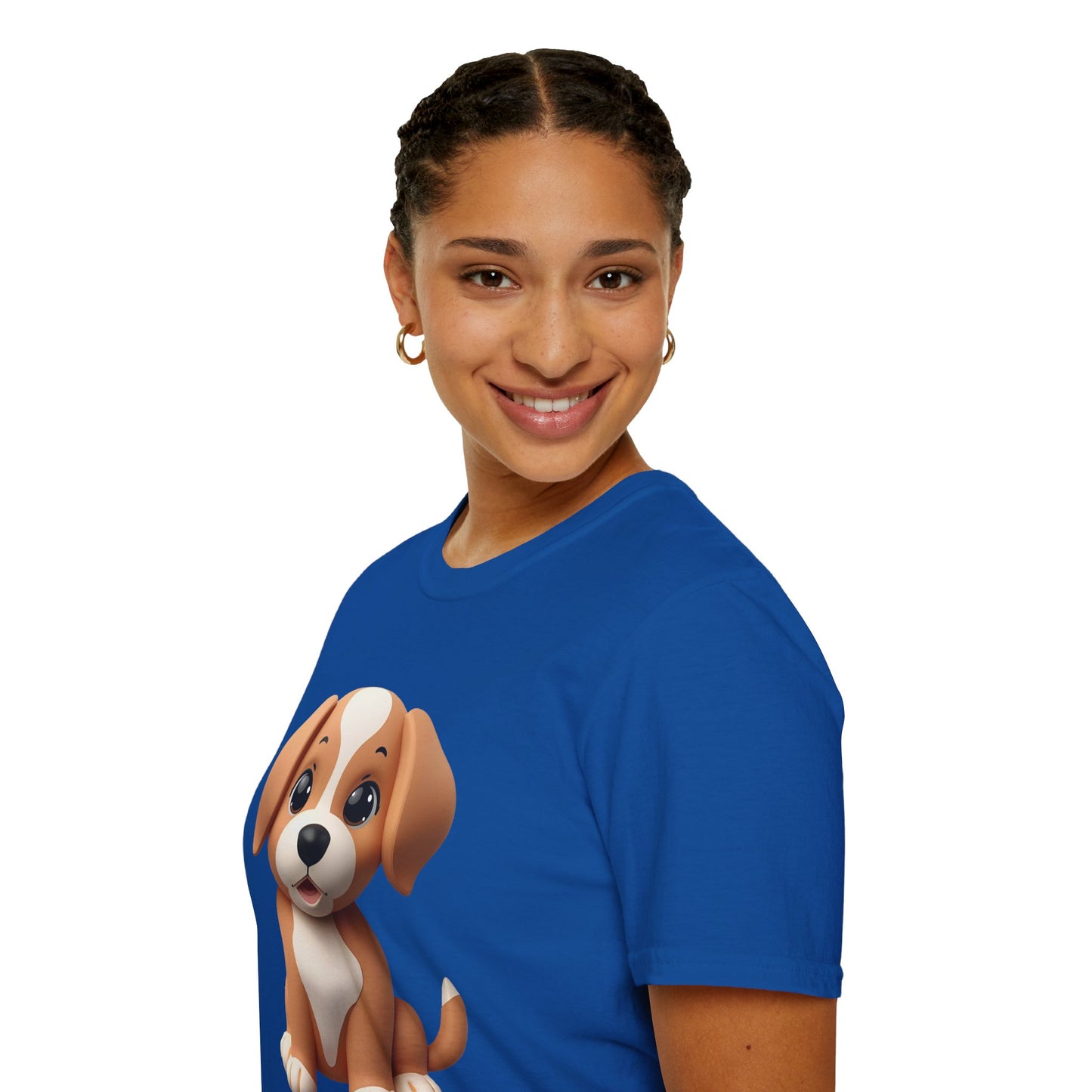 Adorable Puppy 3D Graphic T-Shirt for Dog Lovers, Cute Pet Shirt