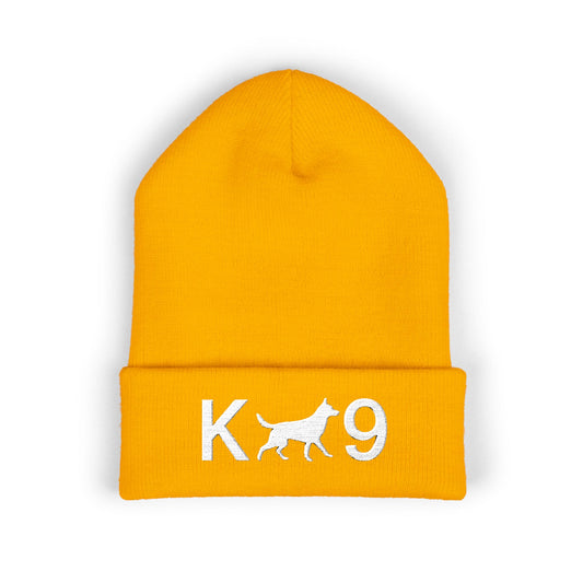 Embroidered K9 Classic Cuffed Beanie - German Shepherd Design | Dog Lover Gift