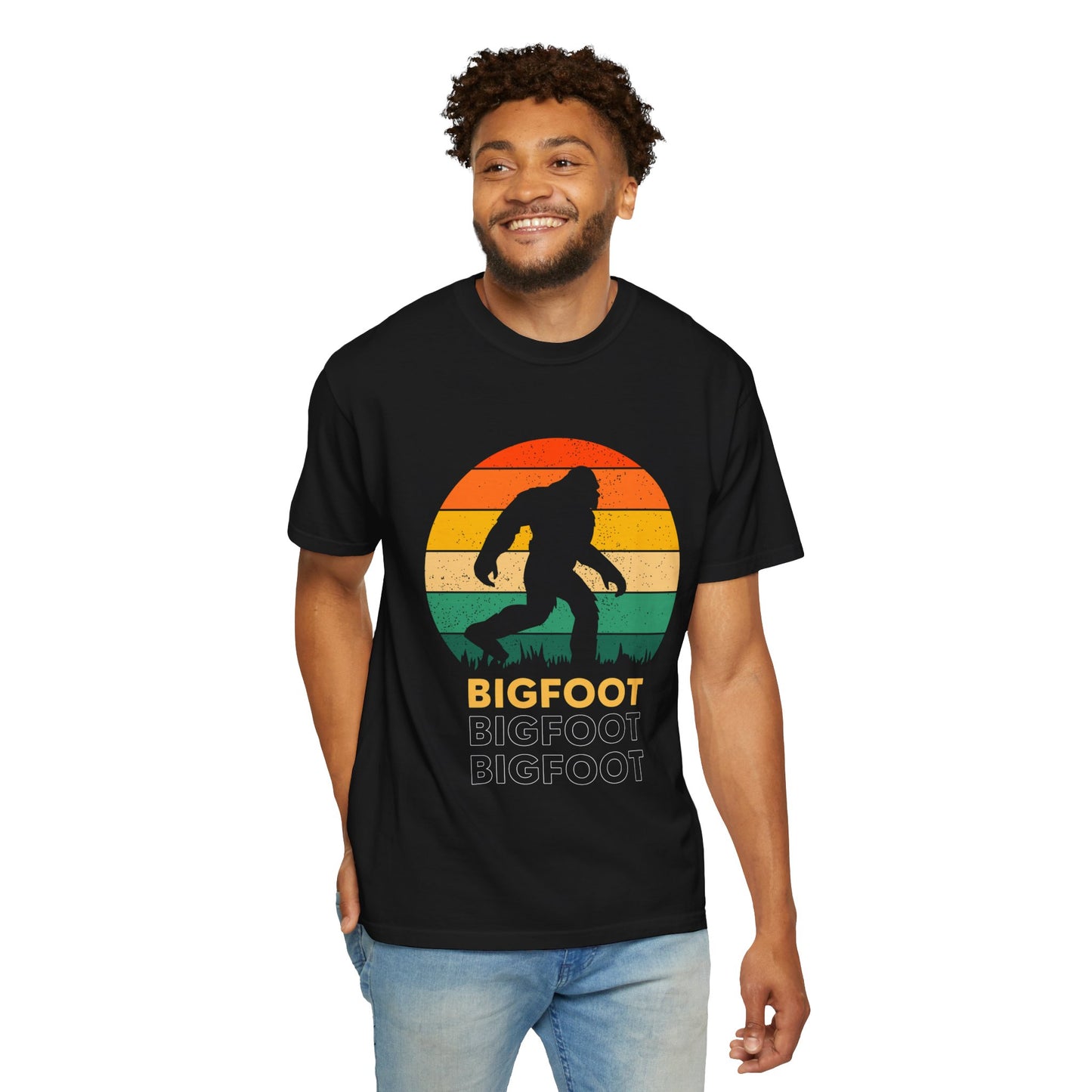 Retro Bigfoot Unisex T-Shirt, Vintage Sasquatch Tee, Nature Lover Gift, Outdoor Adventure Apparel, Cool Summer Shirt