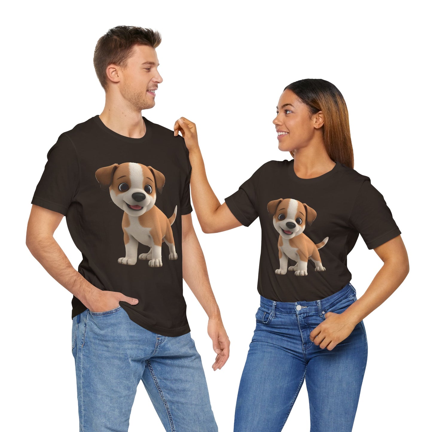 Cute Dog 3D Graphic Tee, Fun Animal Shirt, Dog Lover Gift, Playful Fashion Statement