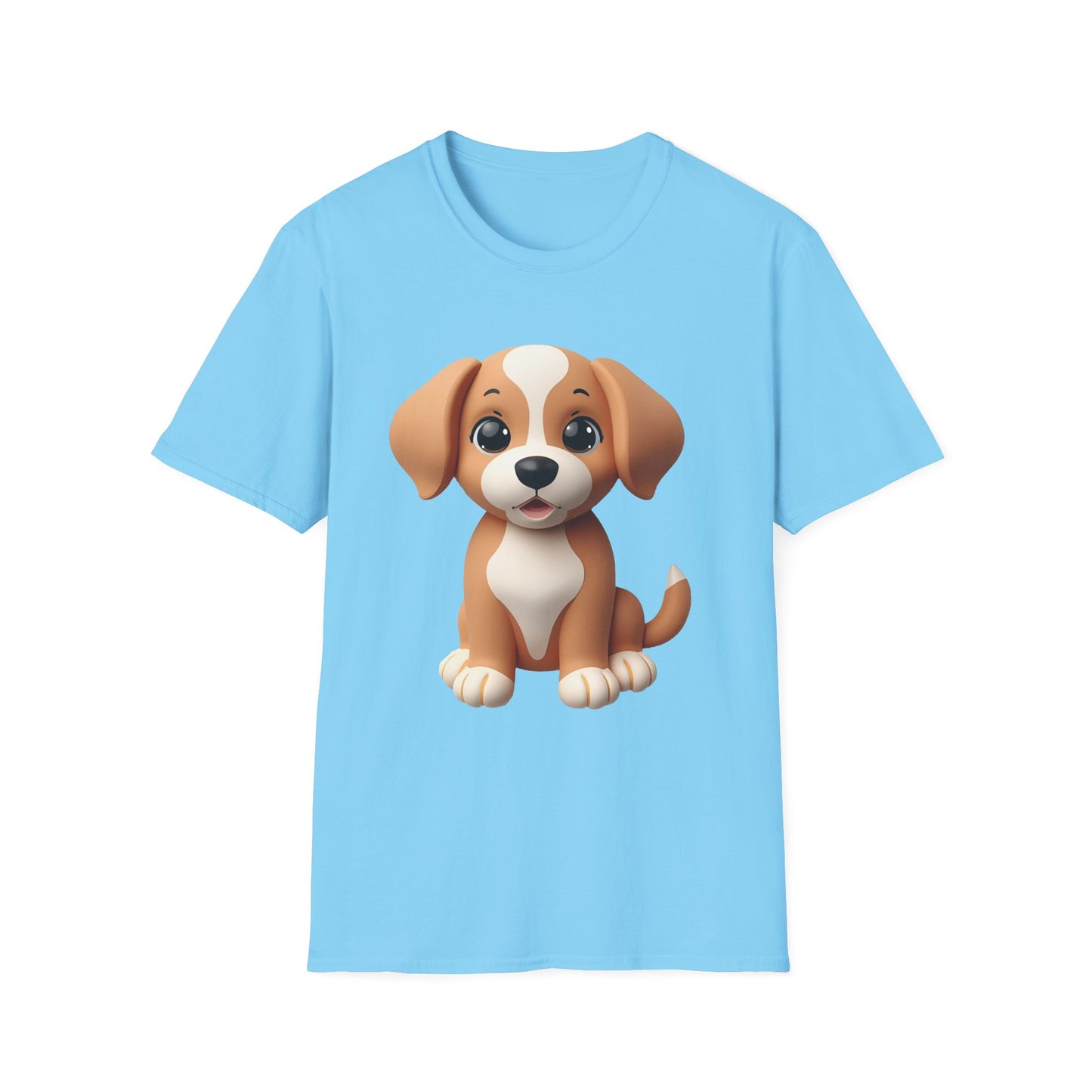 Adorable Puppy 3D Graphic T-Shirt for Dog Lovers, Cute Pet Shirt