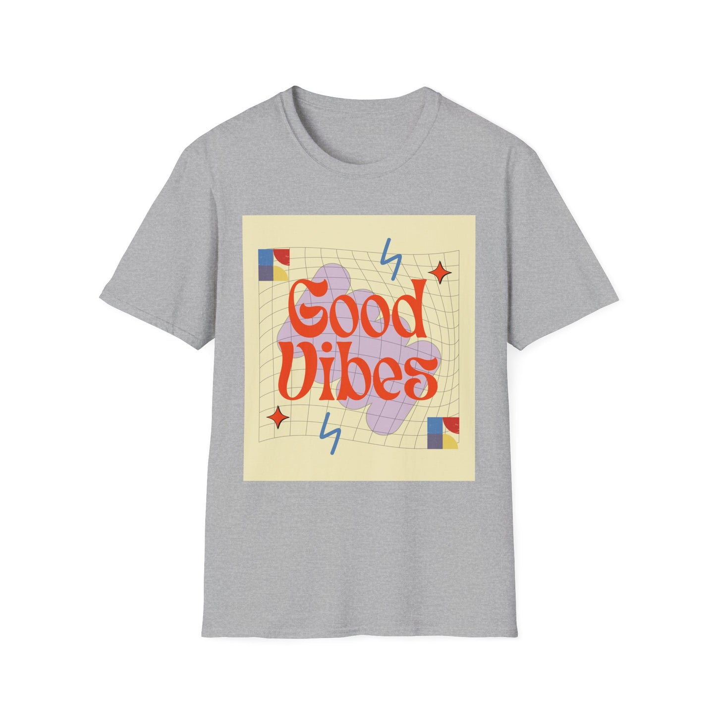 Good Vibes Unisex Softstyle T-Shirt, Relaxed Fit Tee, Casual Wear, Gift Idea, Positive Quotes, Everyday Comfort, Summer Fashion