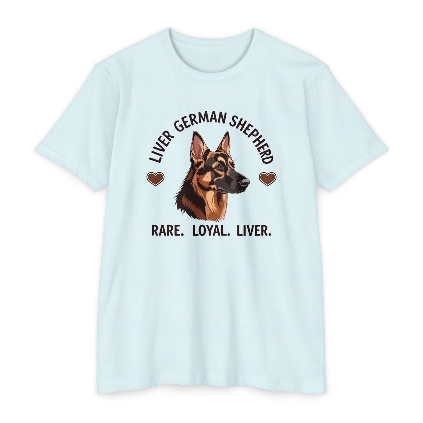Liver German Shepherd T-Shirt - Rare Loyal Liver, Dog Lover Gift, Unisex Pet Tee, Animal Lover Apparel, Perfect for Birthdays and Dog Shows
