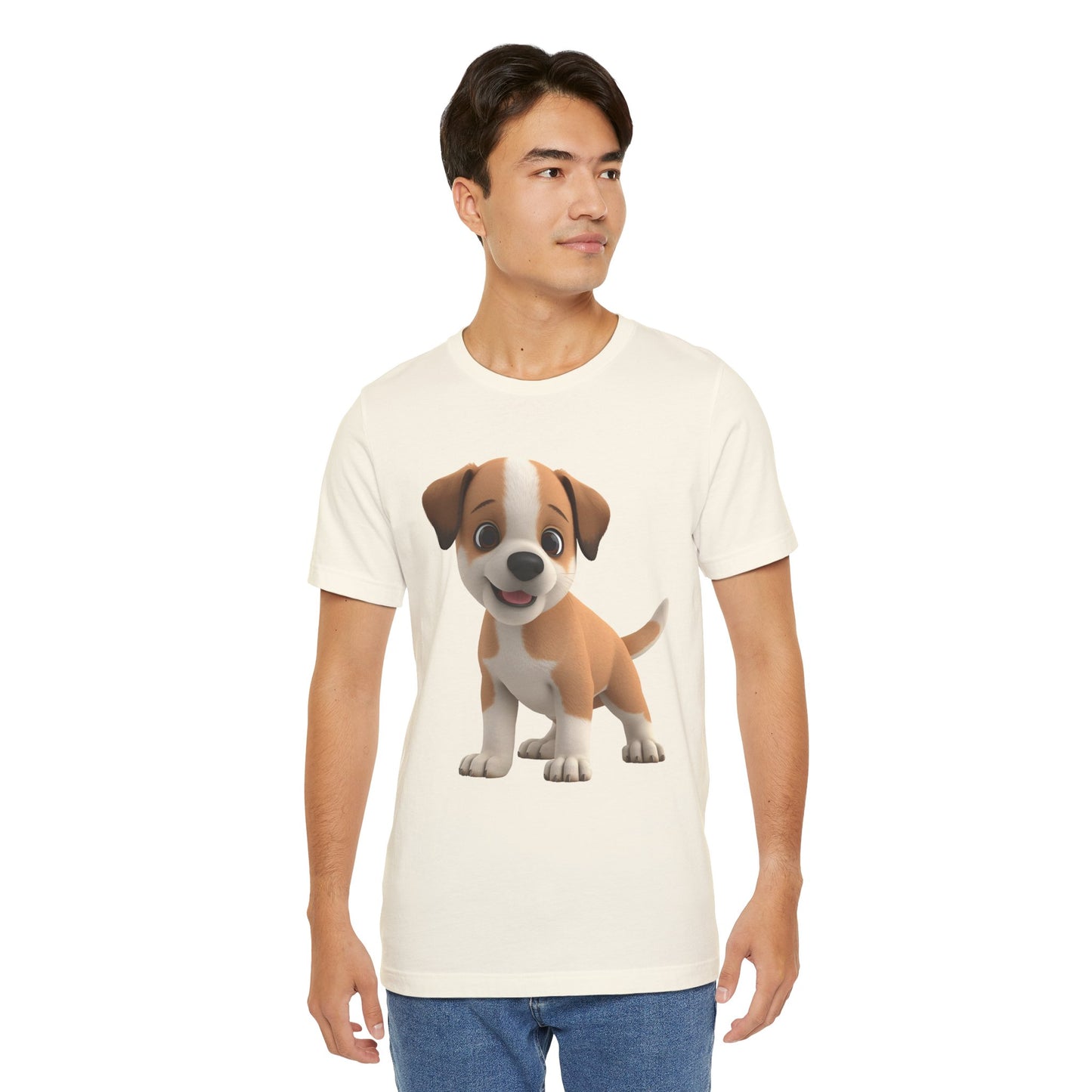 Cute Dog 3D Graphic Tee, Fun Animal Shirt, Dog Lover Gift, Playful Fashion Statement