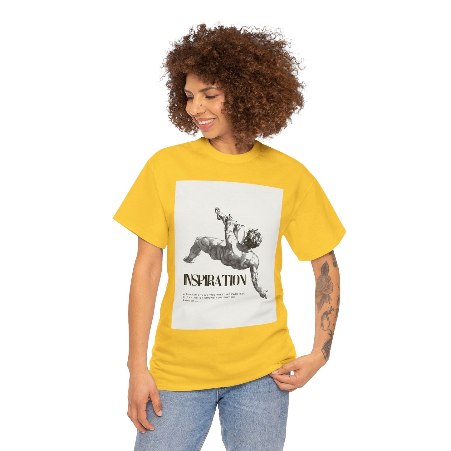 Inspiration Unisex Heavy Cotton Tee, Motivational Shirt, Gift for Artists, Casual Wear, Quote T-Shirt, Birthday Gift